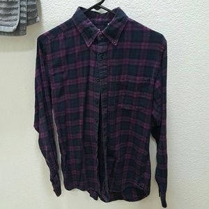Uniqlo purple fleece flannel